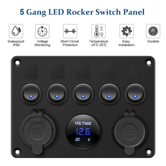 5 Gang Switch Panel